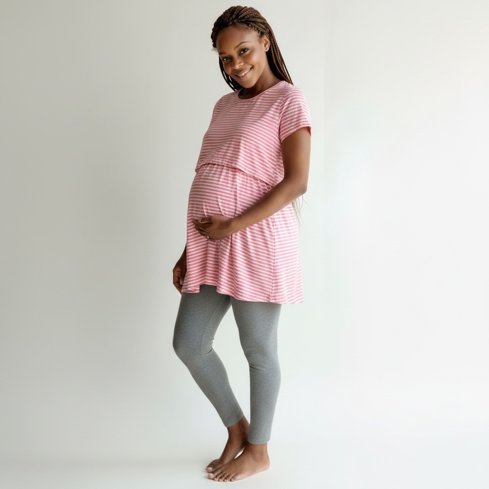 Times Two Maternity Striped Top – Size Large –‎ New With Tags